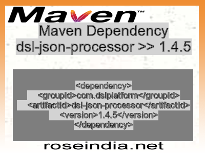 Maven dependency of dsl-json-processor version 1.4.5
