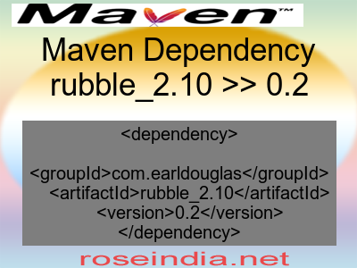 Maven dependency of rubble_2.10 version 0.2