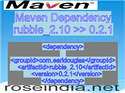 Maven dependency of rubble_2.10 version 0.2.1
