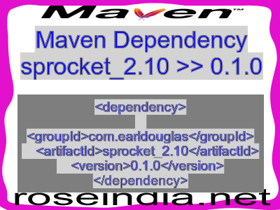 Maven dependency of sprocket_2.10 version 0.1.0