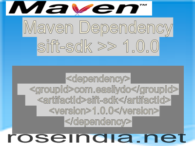 Maven dependency of sift-sdk version 1.0.0