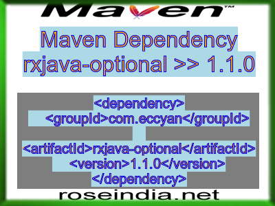 Maven dependency of rxjava-optional version 1.1.0
