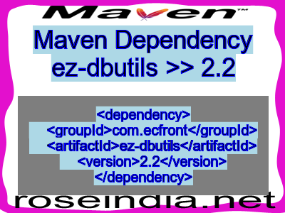 Maven dependency of ez-dbutils version 2.2