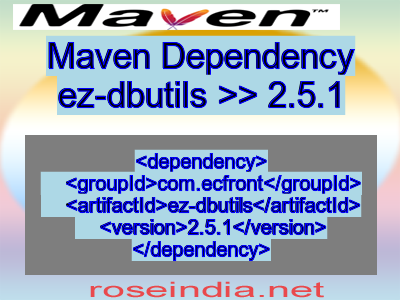 Maven dependency of ez-dbutils version 2.5.1