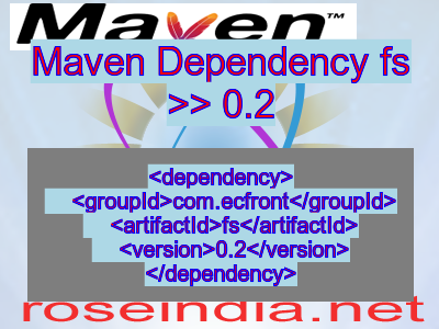 Maven dependency of fs version 0.2