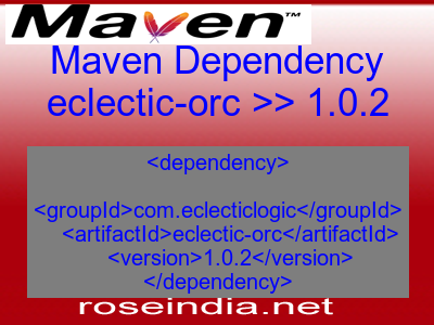 Maven dependency of eclectic-orc version 1.0.2