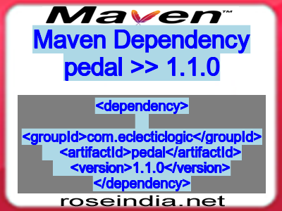 Maven dependency of pedal version 1.1.0