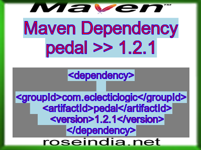 Maven dependency of pedal version 1.2.1