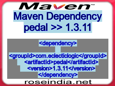 Maven dependency of pedal version 1.3.11