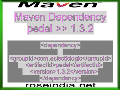 Maven dependency of pedal version 1.3.2