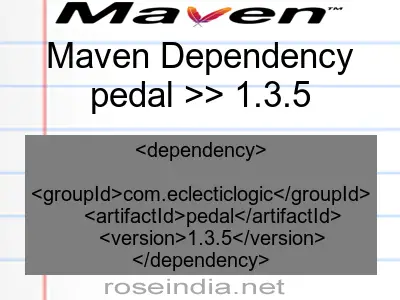 Maven dependency of pedal version 1.3.5