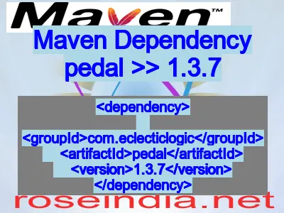 Maven dependency of pedal version 1.3.7
