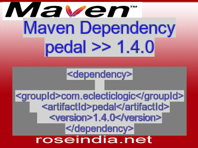 Maven dependency of pedal version 1.4.0