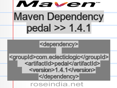 Maven dependency of pedal version 1.4.1