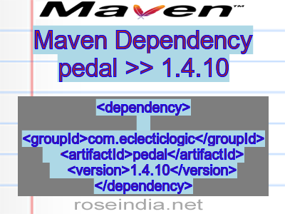 Maven dependency of pedal version 1.4.10