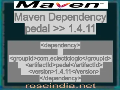 Maven dependency of pedal version 1.4.11