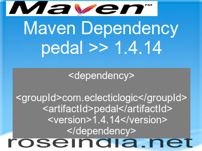 Maven dependency of pedal version 1.4.14