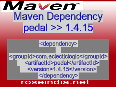 Maven dependency of pedal version 1.4.15