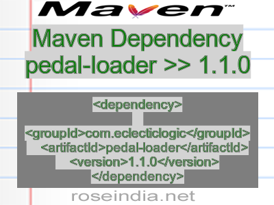 Maven dependency of pedal-loader version 1.1.0