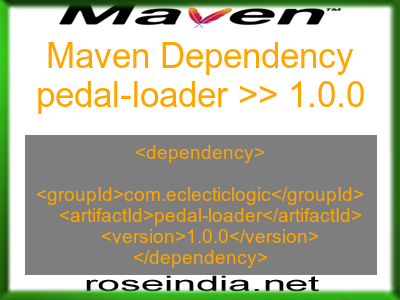 Maven dependency of pedal-loader version 1.0.0