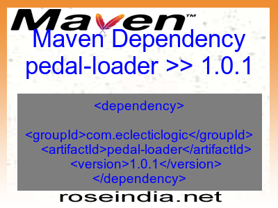 Maven dependency of pedal-loader version 1.0.1
