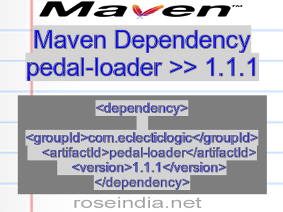 Maven dependency of pedal-loader version 1.1.1