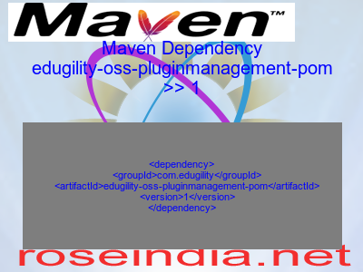 Maven dependency of edugility-oss-pluginmanagement-pom version 1