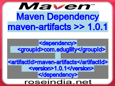 Maven dependency of maven-artifacts version 1.0.1