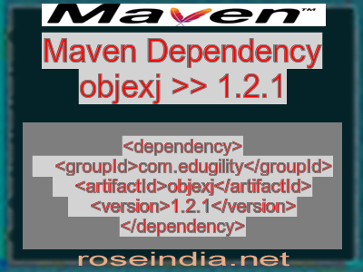 Maven dependency of objexj version 1.2.1