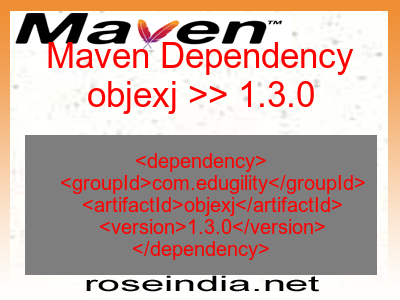 Maven dependency of objexj version 1.3.0