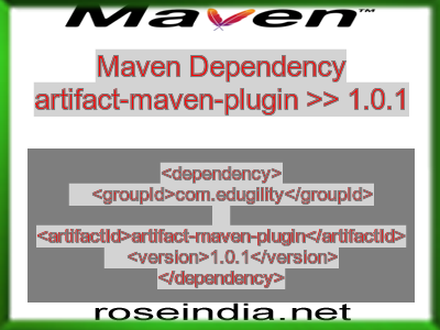 Maven dependency of artifact-maven-plugin version 1.0.1