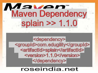 Maven dependency of splain version 1.1.0