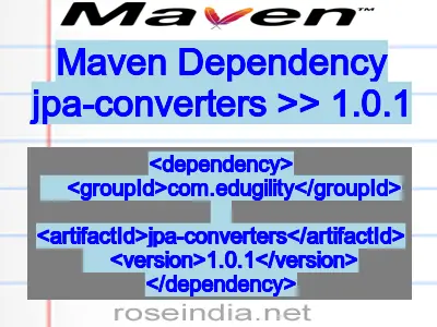 Maven dependency of jpa-converters version 1.0.1