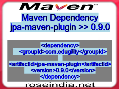 Maven dependency of jpa-maven-plugin version 0.9.0