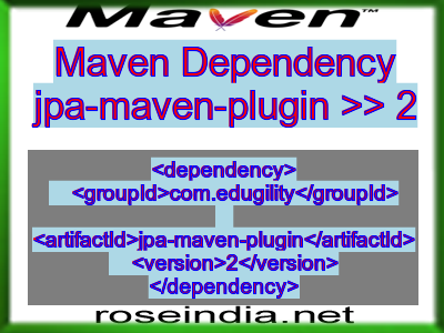 Maven dependency of jpa-maven-plugin version 2