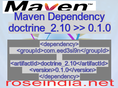 Maven dependency of doctrine_2.10 version 0.1.0