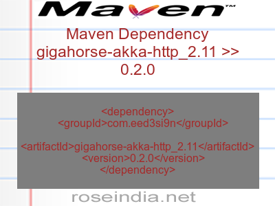 Maven dependency of gigahorse-akka-http_2.11 version 0.2.0