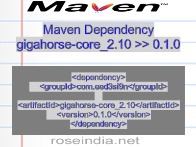 Maven dependency of gigahorse-core_2.10 version 0.1.0