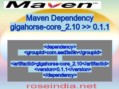 Maven dependency of gigahorse-core_2.10 version 0.1.1