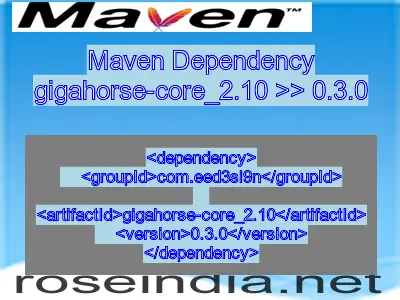 Maven dependency of gigahorse-core_2.10 version 0.3.0