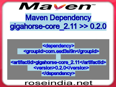Maven dependency of gigahorse-core_2.11 version 0.2.0
