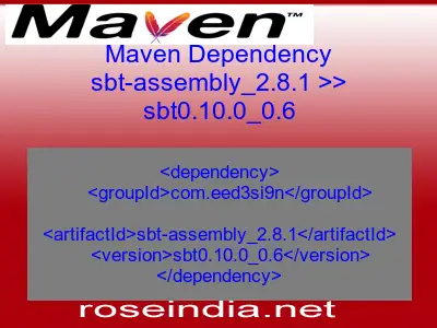 Maven dependency of sbt-assembly_2.8.1 version sbt0.10.0_0.6