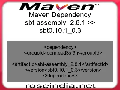 Maven dependency of sbt-assembly_2.8.1 version sbt0.10.1_0.3