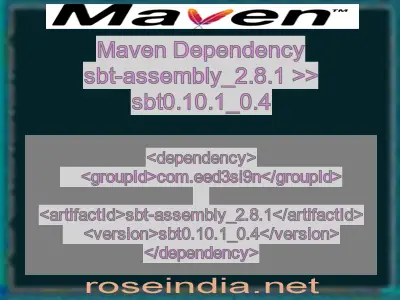 Maven dependency of sbt-assembly_2.8.1 version sbt0.10.1_0.4