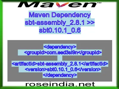 Maven dependency of sbt-assembly_2.8.1 version sbt0.10.1_0.6