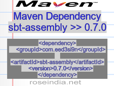 Maven dependency of sbt-assembly version 0.7.0