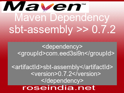 Maven dependency of sbt-assembly version 0.7.2