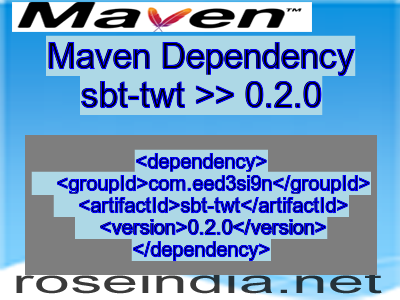 Maven dependency of sbt-twt version 0.2.0