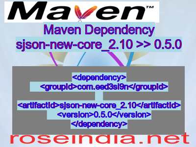 Maven dependency of sjson-new-core_2.10 version 0.5.0
