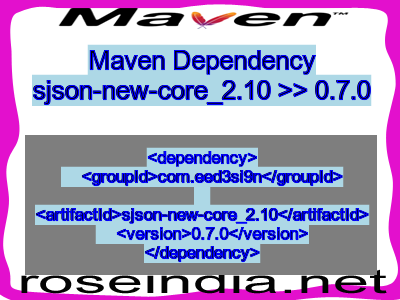 Maven dependency of sjson-new-core_2.10 version 0.7.0